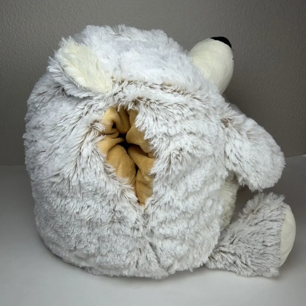 NWT Warmies Supersized Handwarmer Bear Gray Microwaveable Cozy Plush